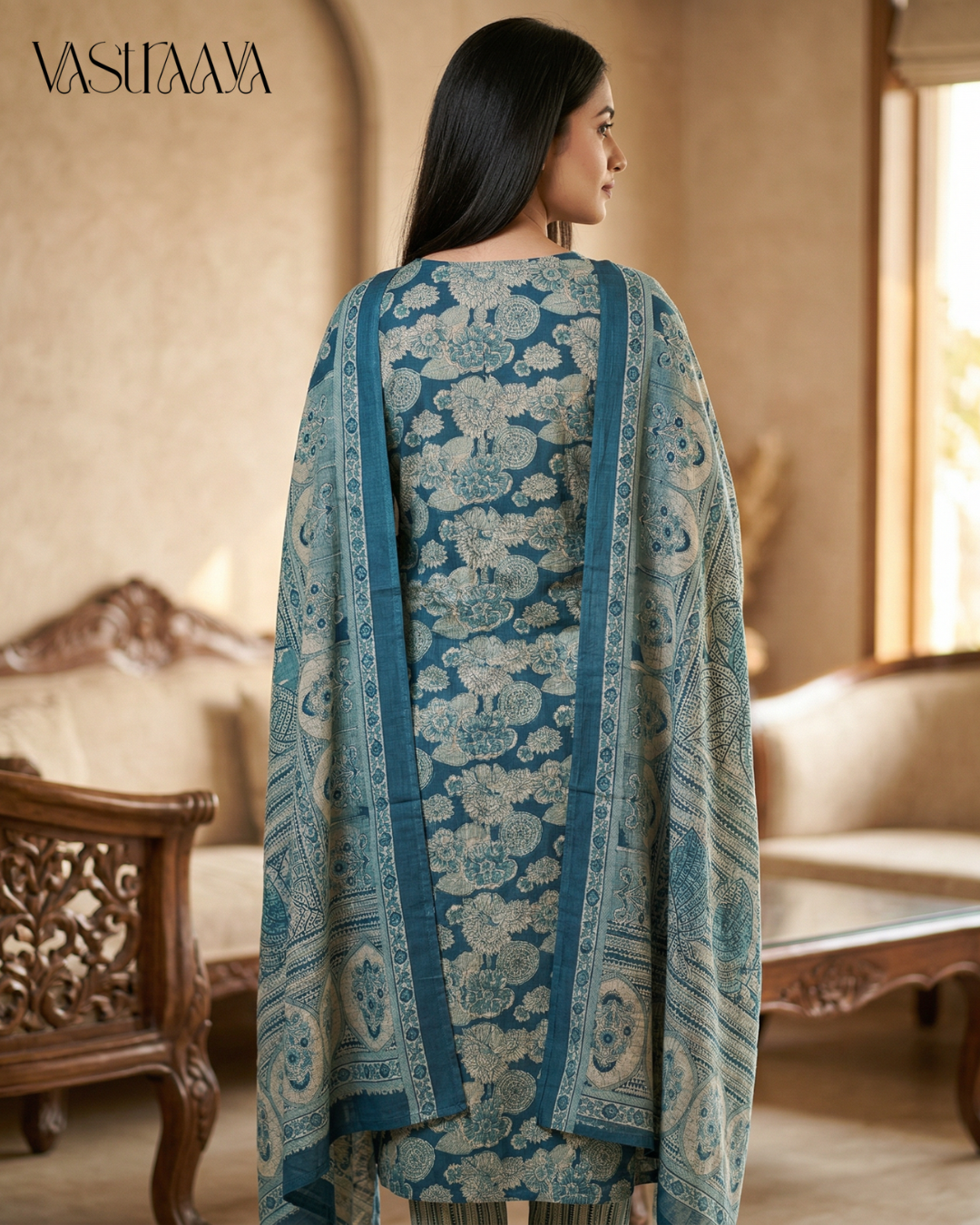 Modern-Traditional Kurta Pant Set 3pcs