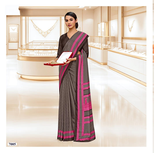 Corporate Uniform Saree: Effortless Elegance 7005