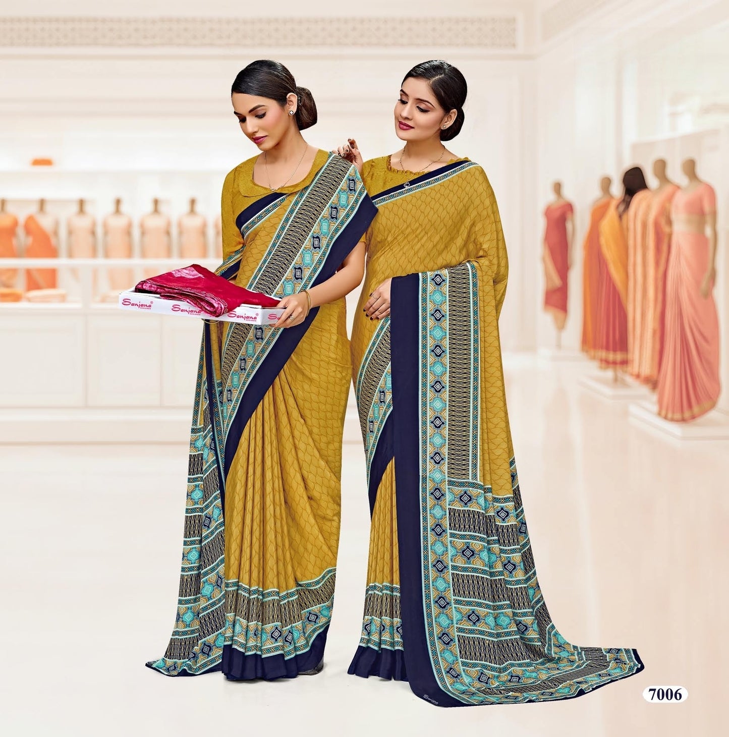 Corporate Uniform Saree: Effortless Elegance 7006