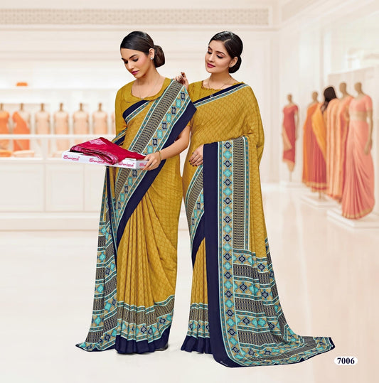 Corporate Uniform Saree: Effortless Elegance 7006