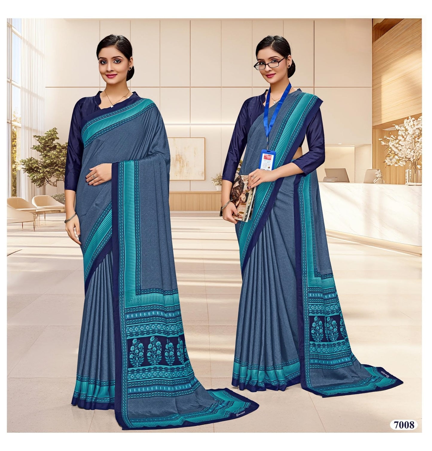 Corporate Uniform Saree: Effortless Elegance 7008