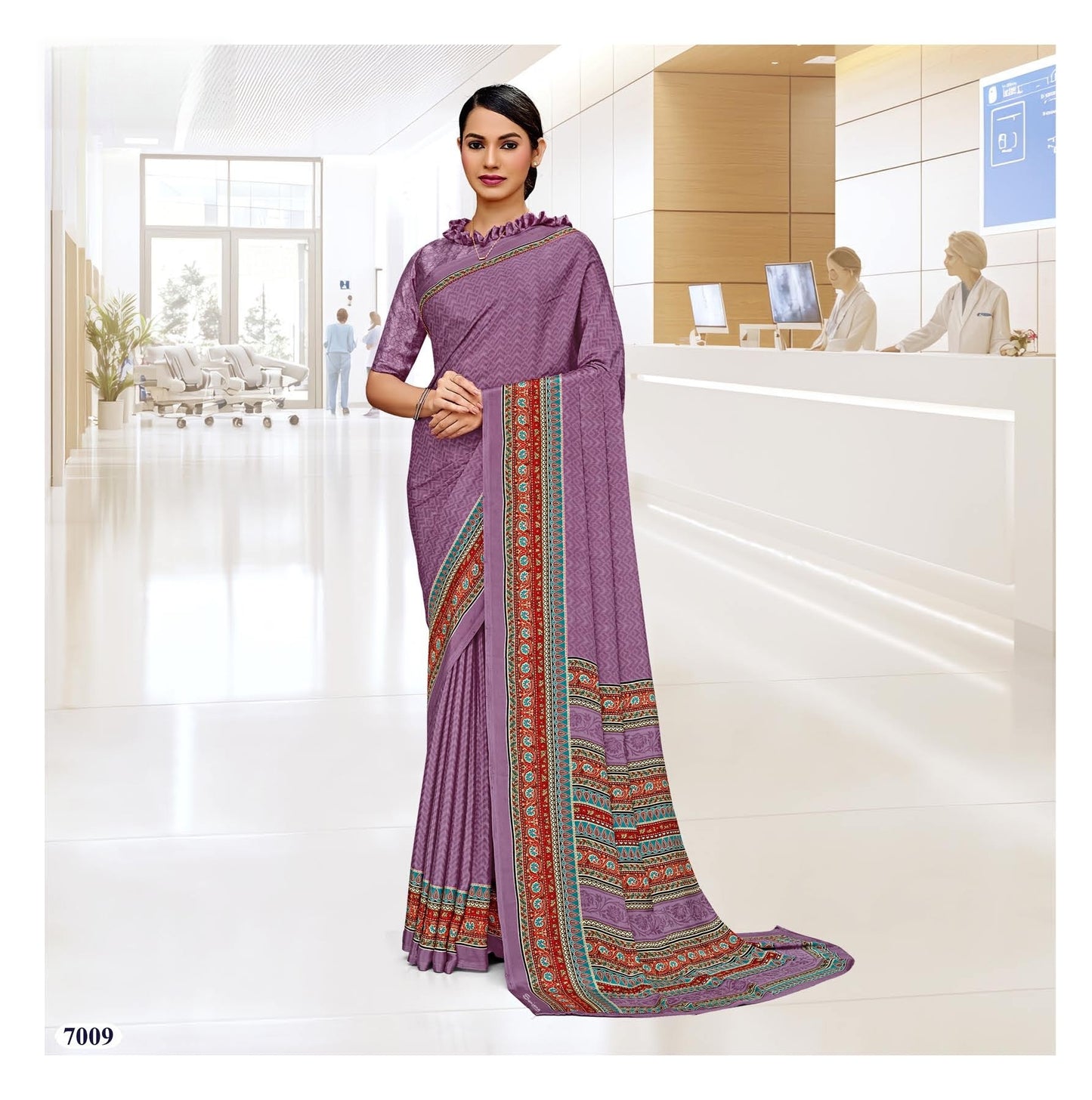 Corporate Uniform Saree: Effortless Elegance 7009