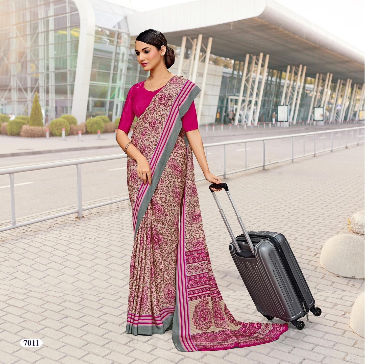 Corporate Uniform Saree: Effortless Elegance 7011