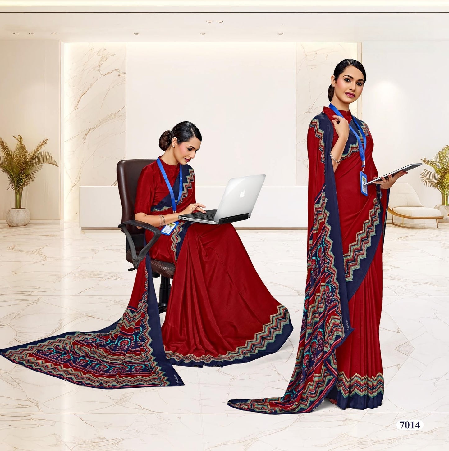 Corporate Uniform Saree: Effortless Elegance 7014