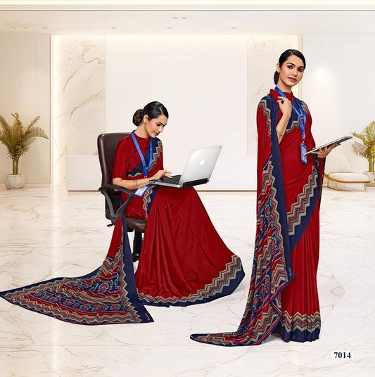 Corporate Uniform Saree: Effortless Elegance 7014