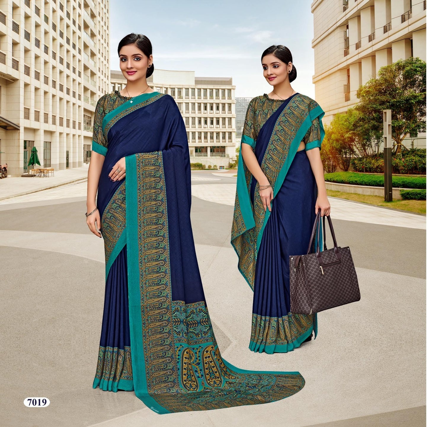 Corporate Uniform Saree: Effortless Elegance 7019