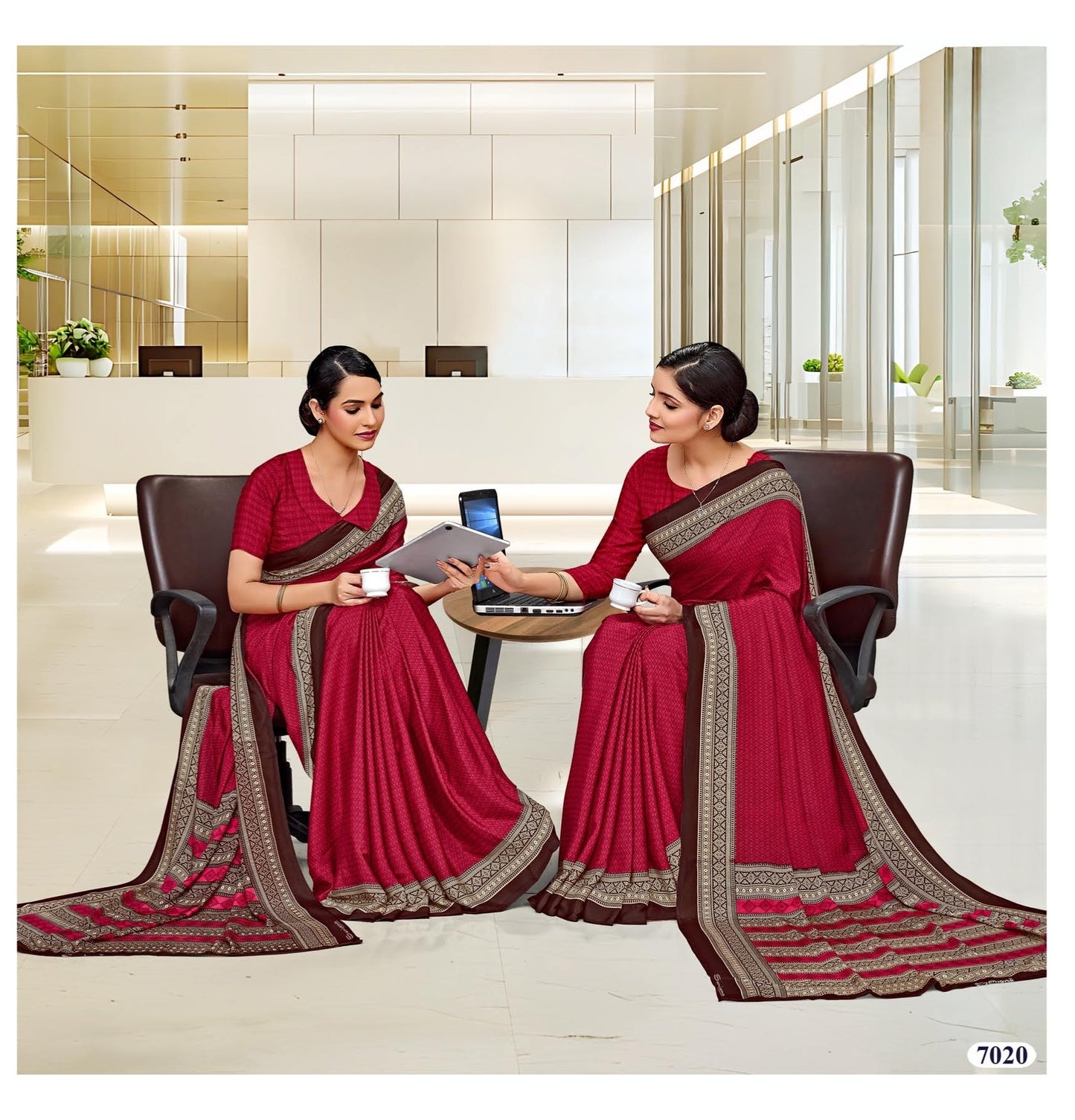 Corporate Uniform Saree: Effortless Elegance 7020
