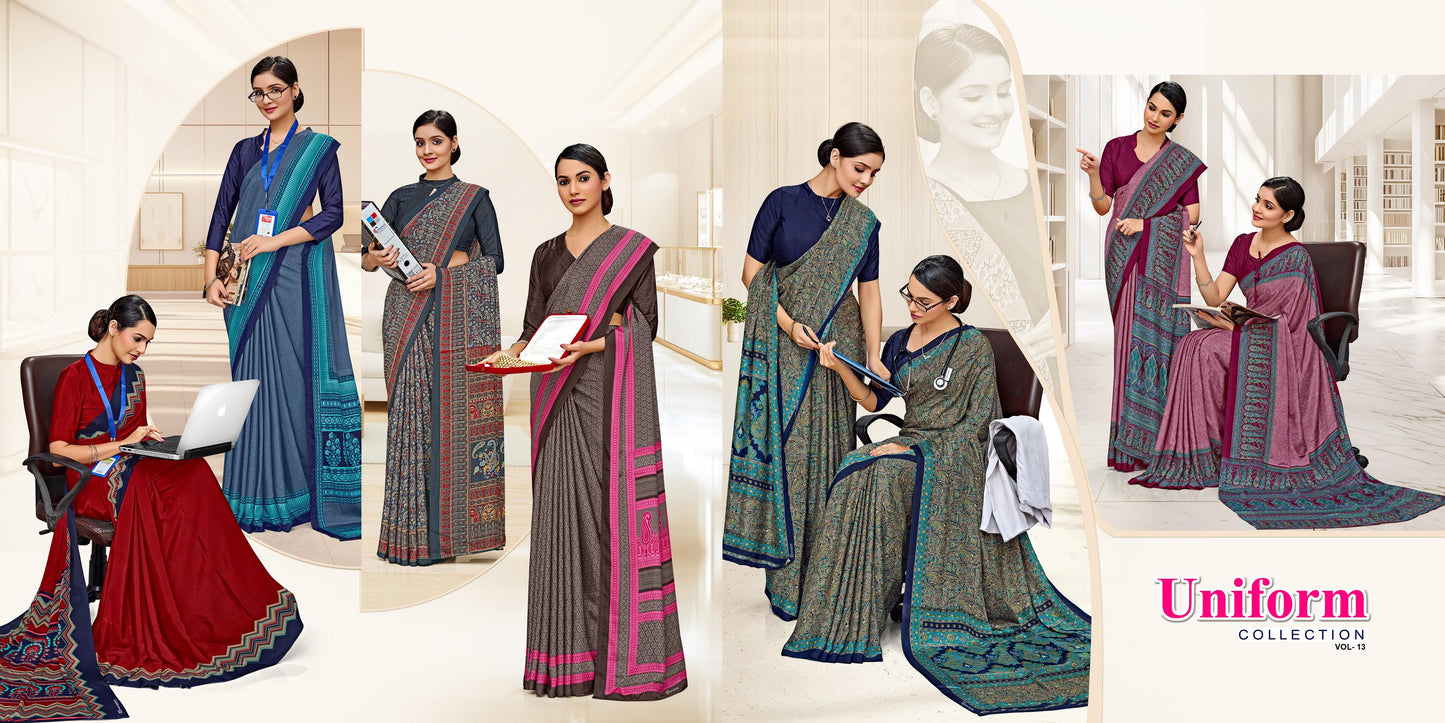 Corporate Uniform Saree: Effortless Elegance 7002