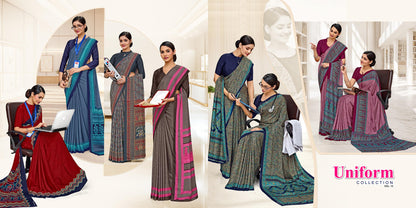 Corporate Uniform Saree: Effortless Elegance 7002