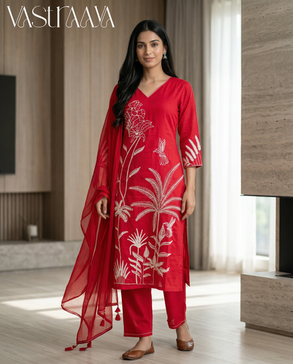 Ethnic Charm 3-Piece Suit Set