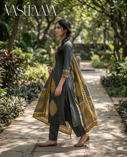 Pure Mal Cotton Printed Suit Set