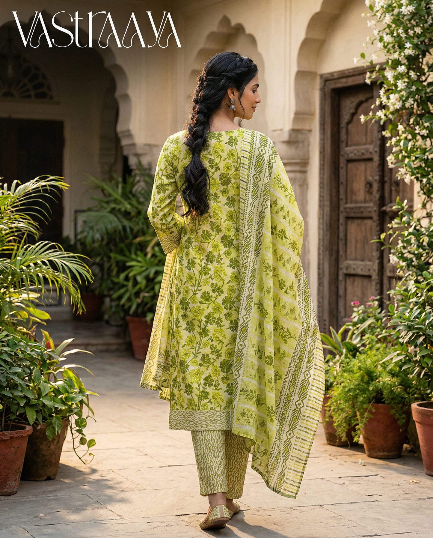 PURE JAIPURI COTTON 3 PIECE SUIT