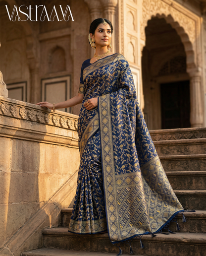 South Silk Saree Royal Blue