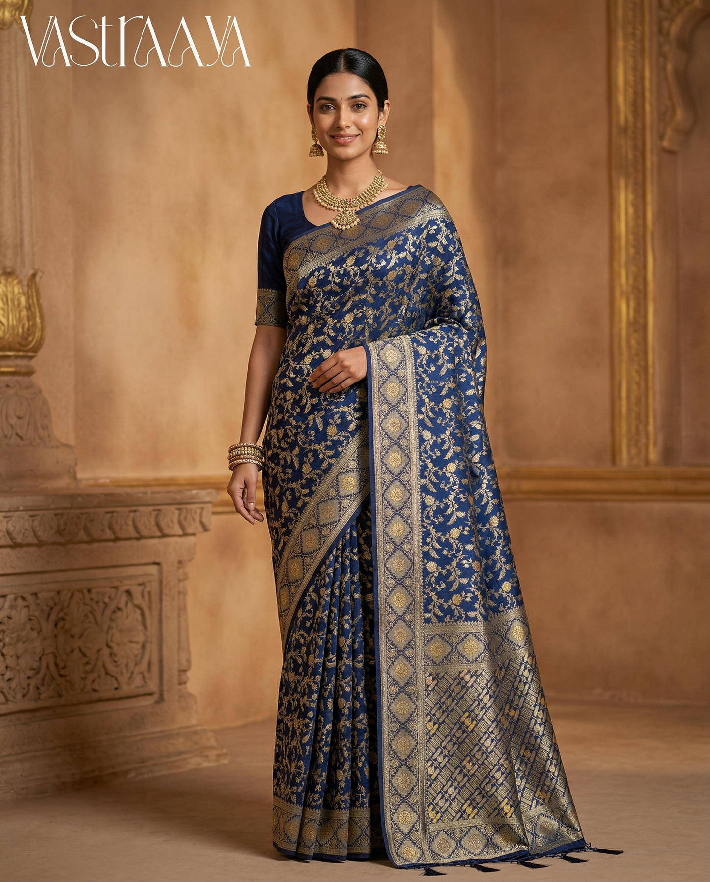 South Silk Saree Royal Blue