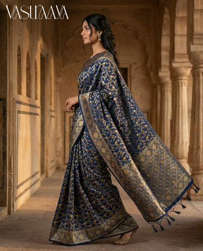 South Silk Saree Royal Blue