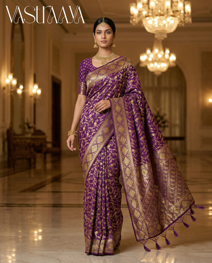 South Silk Saree PURPLE ROYAL