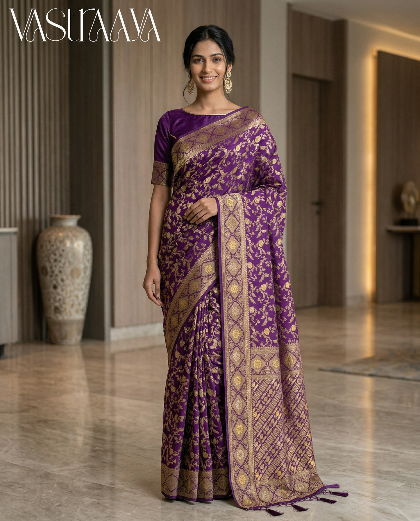 South Silk Saree PURPLE ROYAL