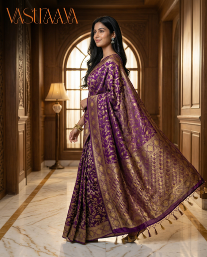 South Silk Saree PURPLE ROYAL