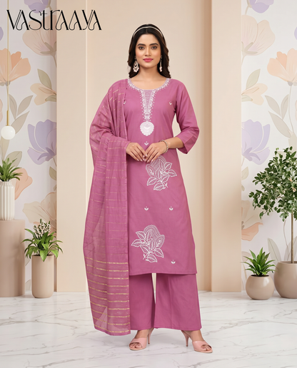 Blush Pink Embroidered Kurta Set