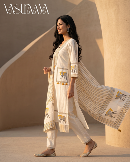 Ivory Minimal Chic Kurta Set