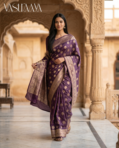 Royal Orchid Silk Saree