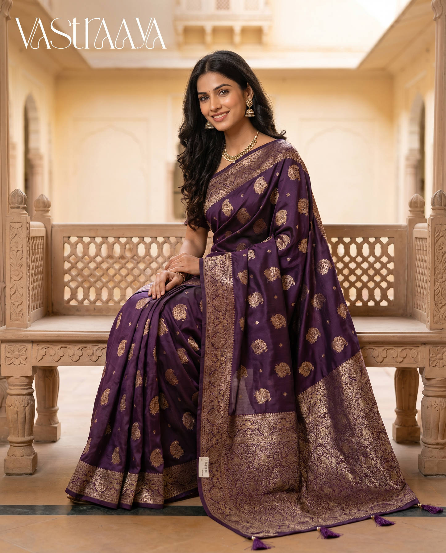 Royal Orchid Silk Saree
