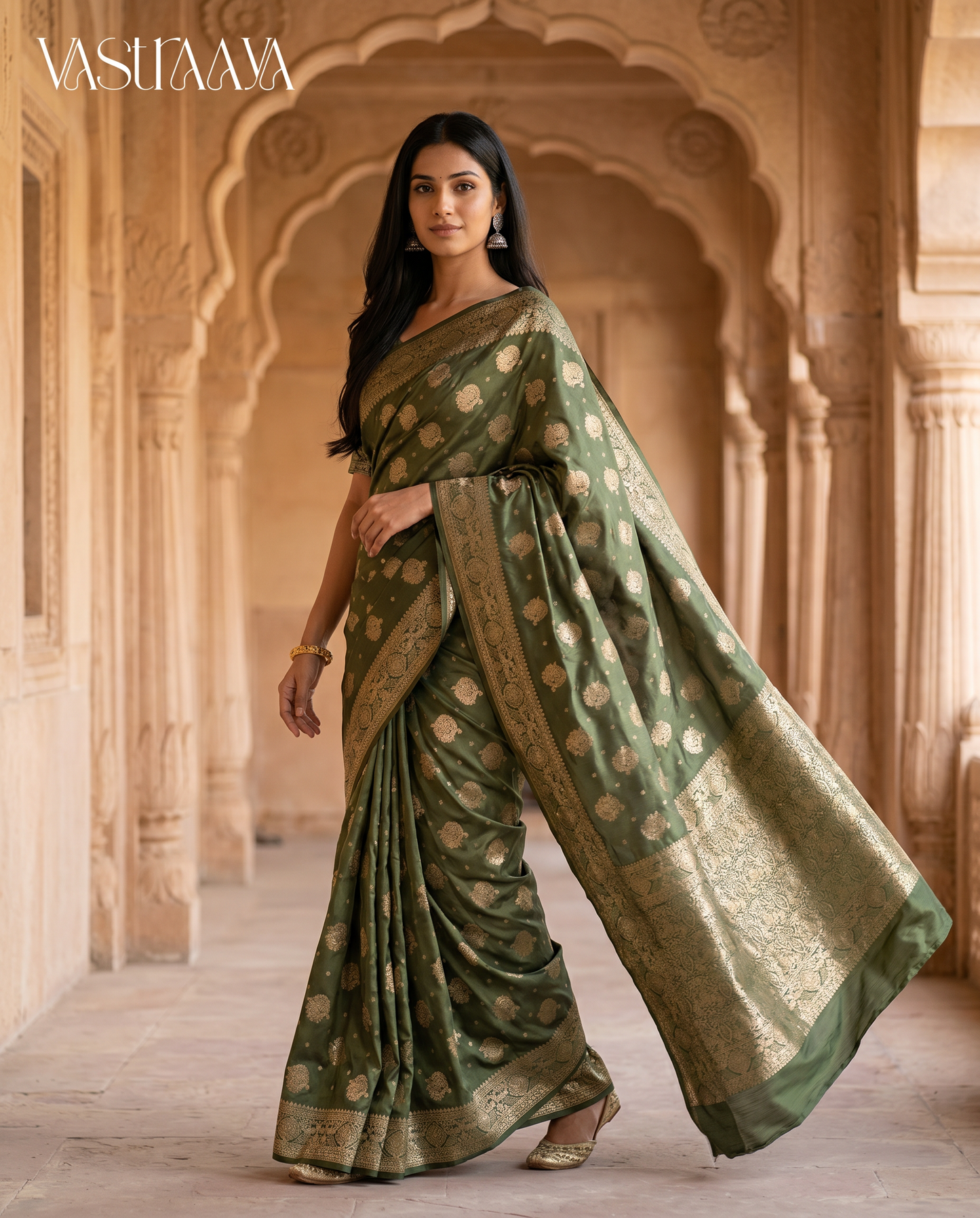 Emerald Grace Saree