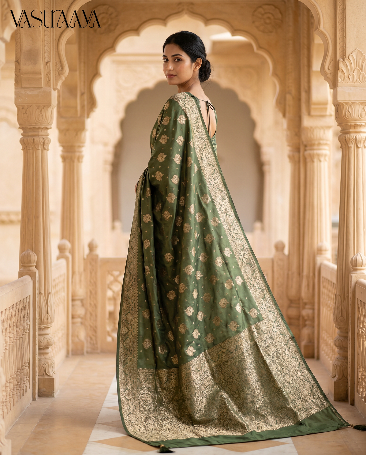 Emerald Grace Saree