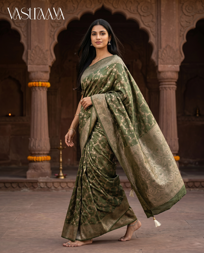 Royal Olive Saree