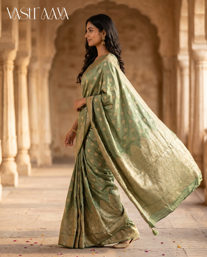 Sage Green Elegant Saree