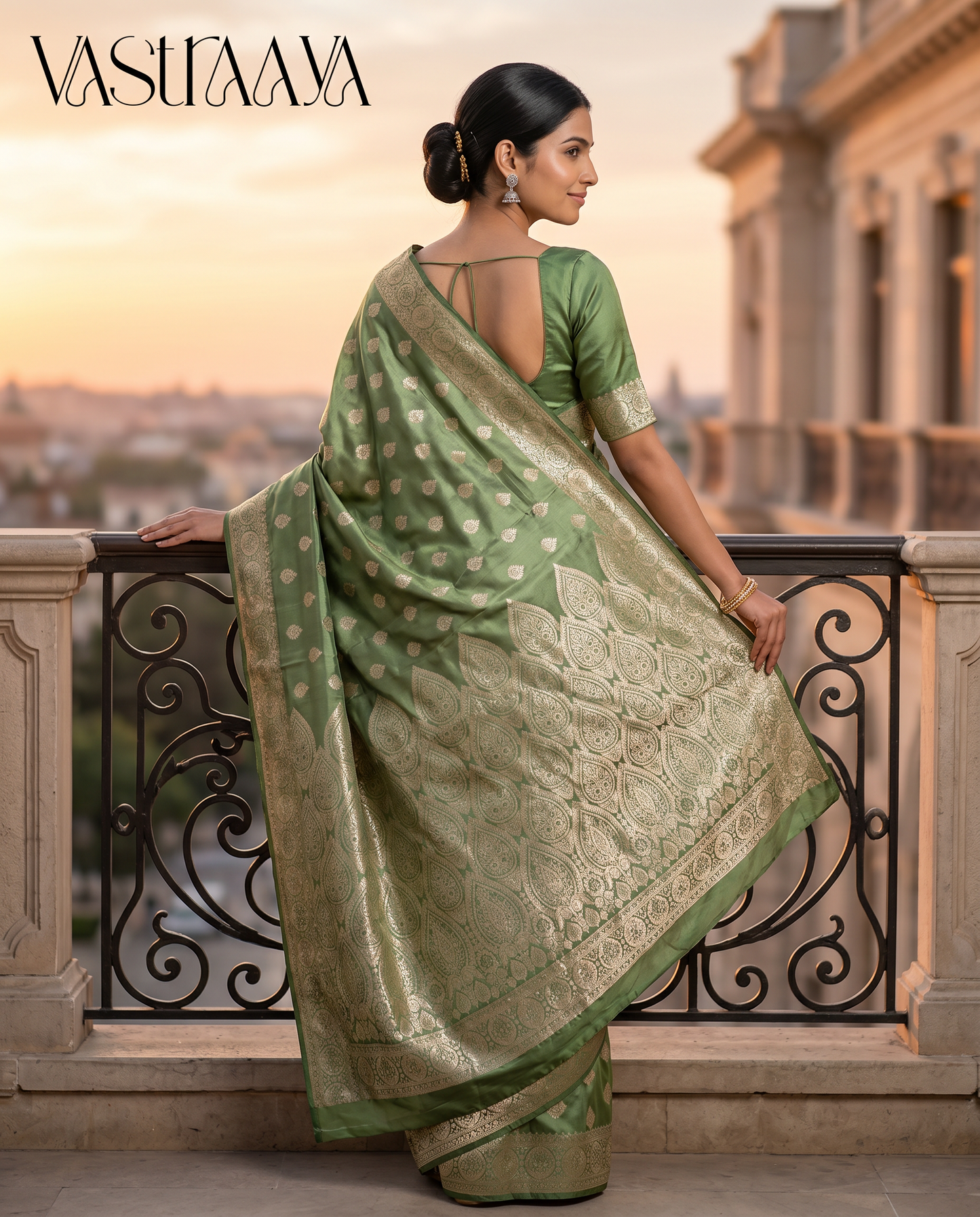 Sage Green Elegant Saree