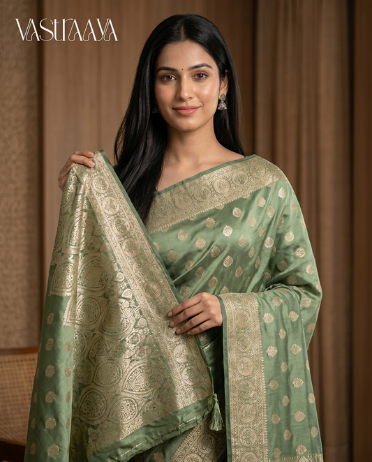 Sage Green Elegant Saree