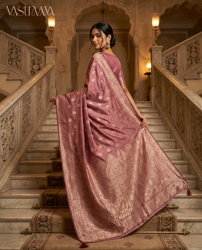 Rose Mauve Silk Saree
