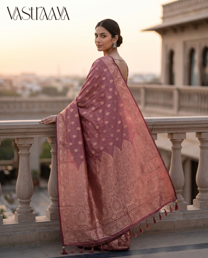 Rose Mauve Silk Saree