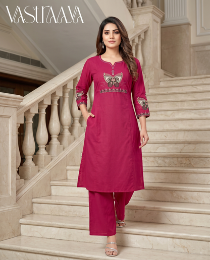 Meherza Pure Cotton Ethnic Co-Ord Set