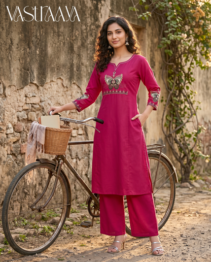 Meherza Pure Cotton Ethnic Co-Ord Set